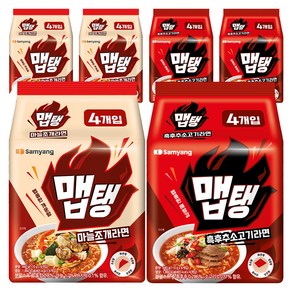 맵탱 마늘조개라면 110g 12p + 흑후추소고기라면 110g 12p, 1세트