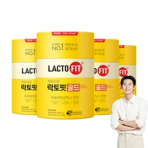 락토핏 골드 80포, 80회분, 160g, 4개