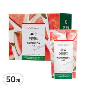 카페베네 수박에이드, 190ml, 50개