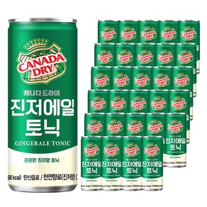 캐나다드라이 진저에일 토닉, 30개, 250ml