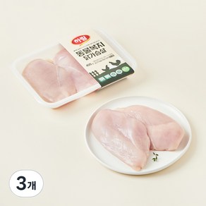 하림 깨끗한농장 동물복지 닭가슴살 (냉장), 3개