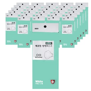 ECOONE 방역 마스크 소형 KF94, 1개입, 50개, 화이트