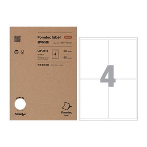 폼텍 라벨 LQ-3118 4라벨 20매, 1개