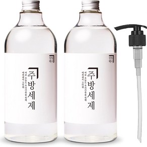 살림백서 주방세제 자몽향 + 전용펌프 세트, 1L, 2개