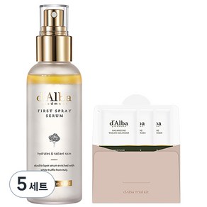 달바 화이트 트러플 퍼스트 스프레이 세럼 100ml + 밸런싱 비건 클렌저 3ml 3개