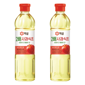 백설 2배 사과식초, 500ml, 2개