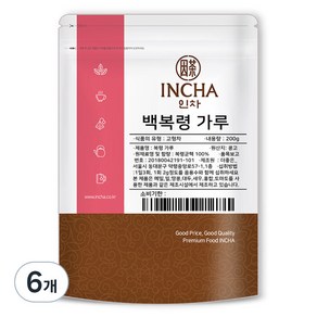 인차 백복령 가루, 200g, 6개