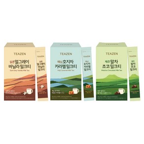 티젠 실론 얼그레이 바닐라 밀크티 300g + 카라멜 밀크티 300g + 초코 밀크티 300g, 1세트, 15g