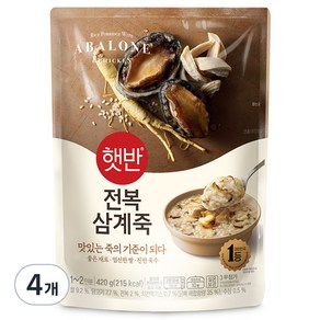 CJ 비비고 햇반 전복삼계죽, 420g, 4개