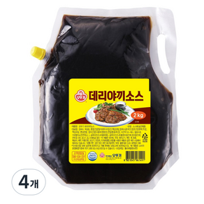 오뚜기 데리야끼소스 스파우트팩, 2kg, 4개