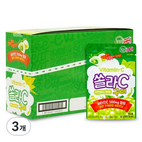 고려은단 쏠라C구미 샤인머스캣맛, 400g, 3개