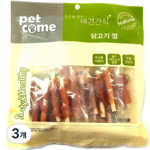 펫컴 핸드메이드 반려견 수제간식, 닭고기, 200g, 3개