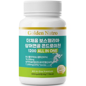 골든뉴트로 더채움 보스웰리아 상어연골 콘드로이친 1200 All In One 36g, 60정, 1개