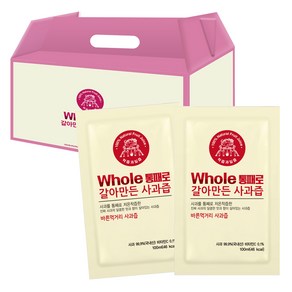 통째로 갈아만든 사과즙 일반파우치, 100ml, 50포