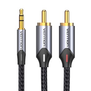 벤션 울트라 직조 3.5mm to 2 RCA 오디오 케이블 혼합색상, BCNBJ 5m, 1개