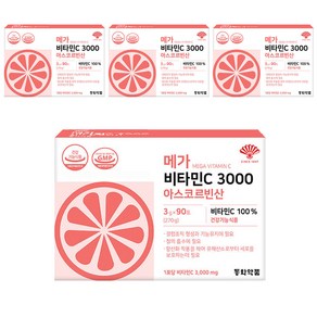 동화약품 메가 비타민C 3000 아스코르빈산, 270g, 4개