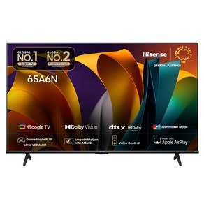 HISENSE 4K UHD LED 스마트TV, 165cm(65인치), 65A6N, 스탠드형, 방문설치