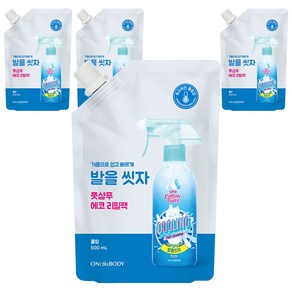 온더바디 코튼풋 발을 씻자 풋샴푸 쿨링 리필 500ml, 4개, 1개입