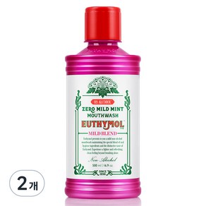 유시몰 제로마일드가글 구강청결제, 500ml, 2개