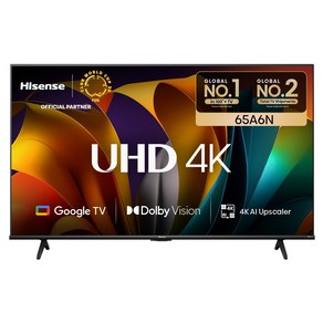 HISENSE 4K UHD LED 스마트TV, 165cm(65인치), 65A6N, 스탠드형, 방문설치