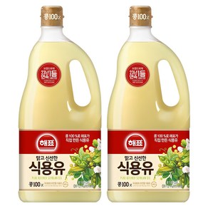 해표 식용유, 1.8L, 2개