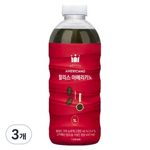 할리스 아메리카노, 4개, 1L