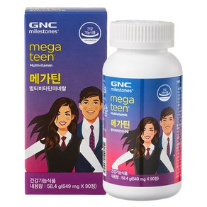 GNC 메가틴 멀티비타민 미네랄, 90정, 57.6g, 58.4ml, 1개