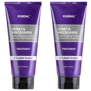 쿤달 허니 앤 마카다미아 헤어트리트먼트 일랑일랑향, 200ml, 2개