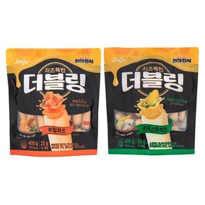 천하장사 더블링 뿌링치즈 파우치 400g + 콘 앤 스윗치즈 400g, 1세트