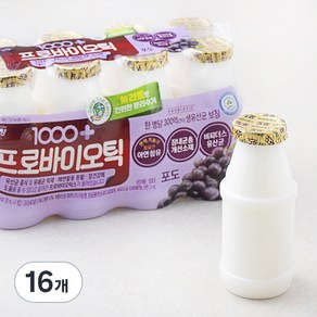 1000+ 프로바이오틱스 포도, 130ml, 16개