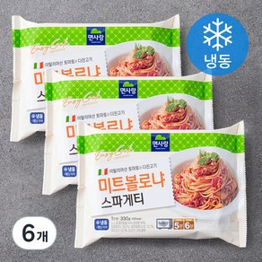 면사랑 미트 볼로냐 스파게티 1인분 (냉동), 330g, 6개