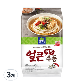 면사랑 얼큰어묵우동 2인분, 466g, 3개