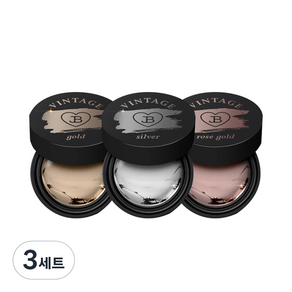 그라시아 진비 아이비 빈티지 메탈 젤네일 4ml x 3종 세트, 골드, 실버, 로즈골드, 3세트