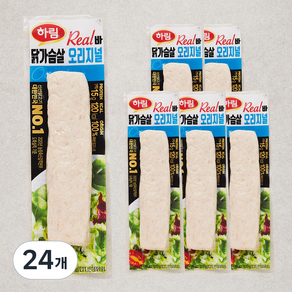 하림 리얼바 닭가슴살 오리지널, 80g, 24개