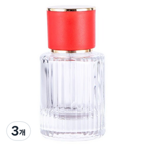 엘라라 예쁜 향수 공병 30ml, 3개, 레드