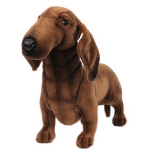 한사토이 3876번 닥스훈트 Dog Miniatue Dachshund 인형, 35cm, 갈색, 1개