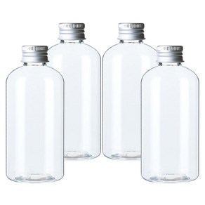 병도매닷컴 DTB250 투명 음료용기 알루미늄 실버캡, 250ml, 4개