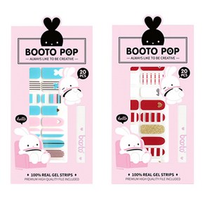 코코라인 붙이는 젤 네일 스트립 스티커 BOOTO 20p