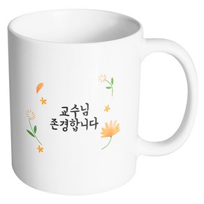 핸드팩토리 웜플라워 교수님 존경합니다 머그컵, 내부 화이트, 1개