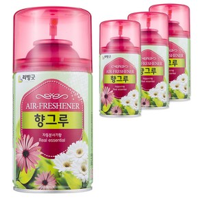 리빙굿 향그루 실내용 방향제 후로랄향 자동분사기형 본품, 280ml, 4개