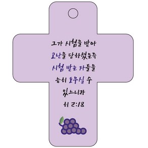 조이랜드 coss 3 성경말씀 차량용고리 보라 히2장18절, 1개