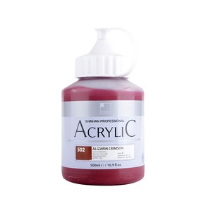 신한 아크릴물감 502 ALIZARIN CRIMSON, 500ml, 1색