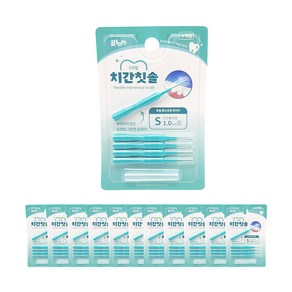 꿀템스토어 I타입 치간칫솔 S 1.0mm, 5개입, 12개