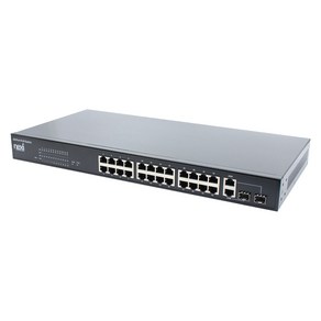 넥시 24 + 2 포트 POE 스위치허브 350W + 2PORT SFP, NX-POE2624GSR, 1개