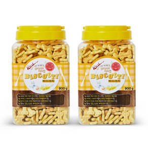 비스코티 애견비스켓, 밀크 + 치즈 혼합맛, 800g, 2개