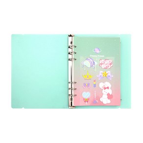 세컨드맨션 A5 6공 PP 크리미 만년형 다이어리, MINT-PINK GRADATION