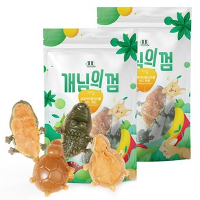 개님의상점 터틀 앤 크러커다일 반려 동물 덴탈 껌 90g, 치킨 + 고구마 혼합맛, 84g, 2개