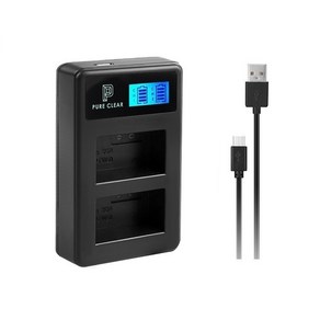 퓨어클리어 소니 LCD 듀얼 USB 호환충전기, NP-FM500H