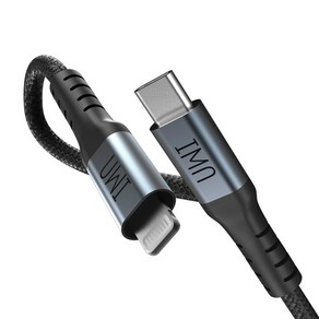 아이엠듀 MFi PD USB C to 라이트닝 8핀 아이폰 고속충전 케이블 150mm, 블랙, 1개