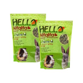 HELLO 알팔파 소동물 사료, 500g, 2개